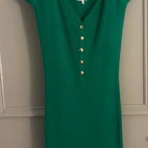 Love Tree Emerald Buttoned Mini Dress